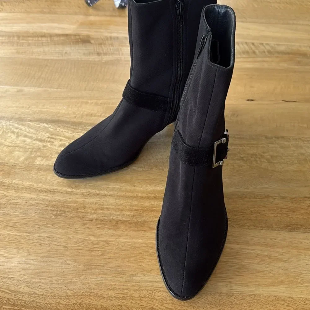 Stuart Weitzman Short Cowboy Moto Boots Sz 8.5 ECU